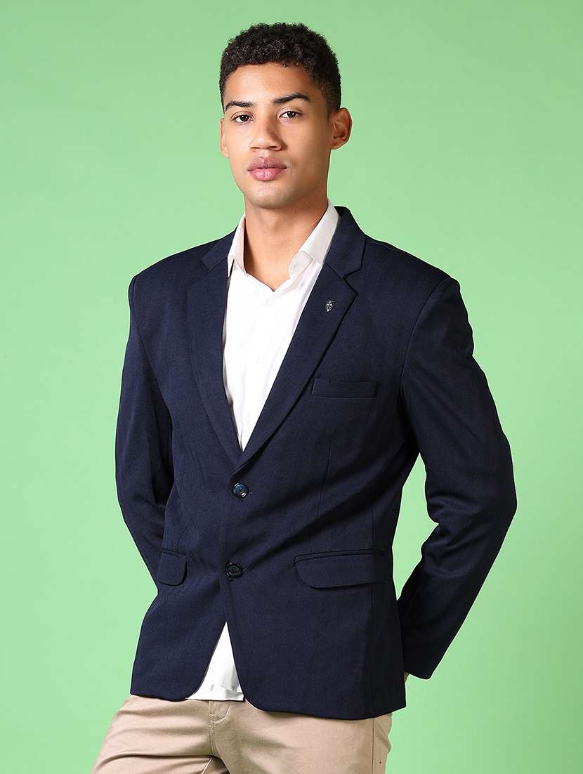 men long sleeves striped single breasted casual blazer - 21646055 -  Standard Image - 2