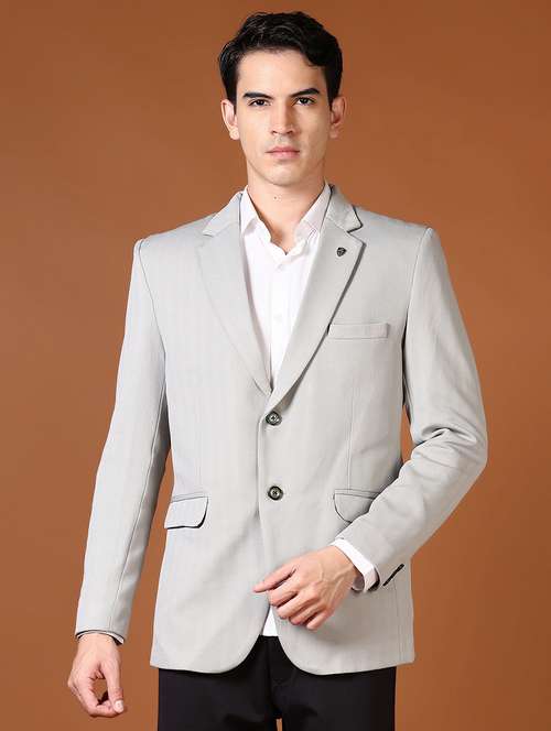 men long sleeves solid single breasted casual blazer - 21646056 -  Standard Image - 0