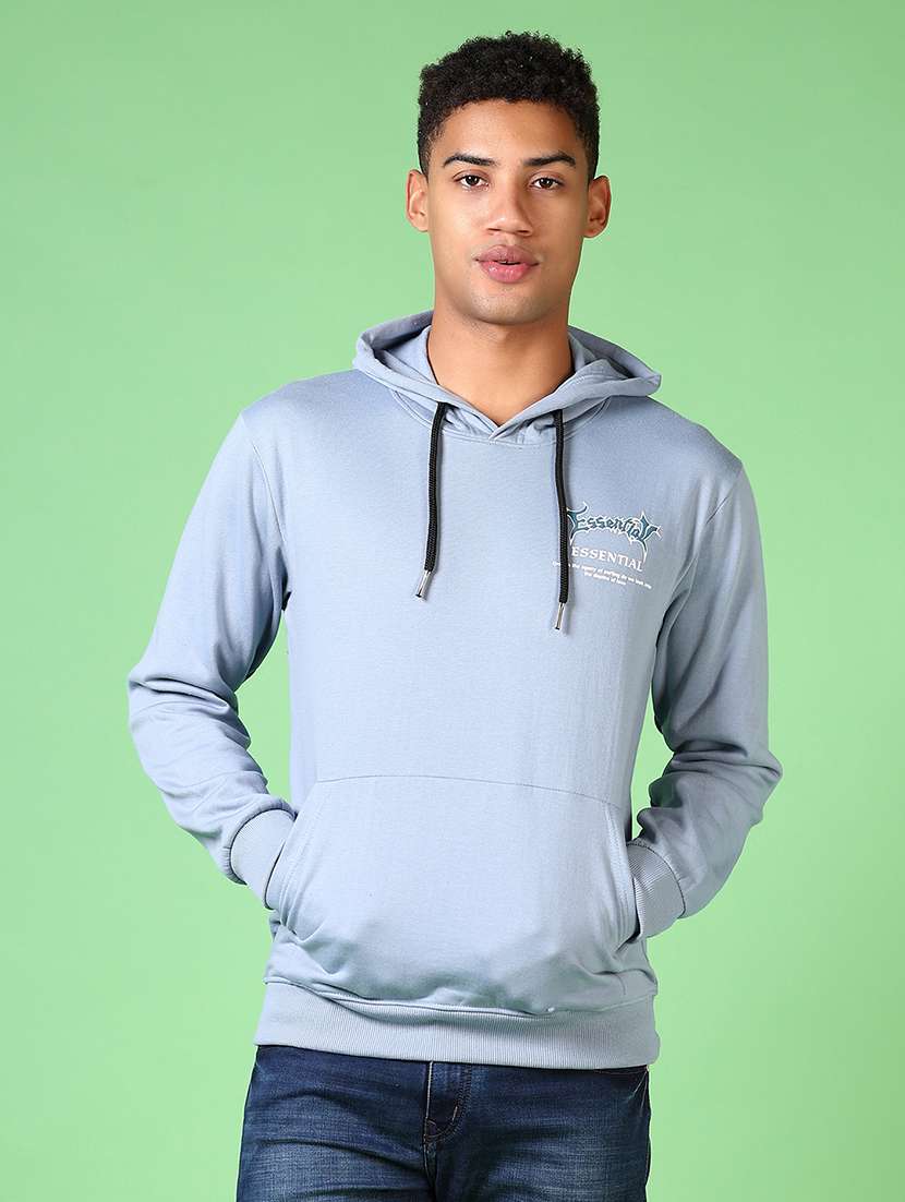 men long sleeves front & back print sweatshirt