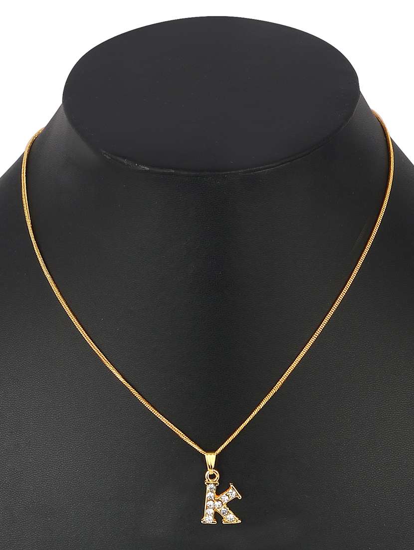 men personalized letter pendant with chain - 21646397 -  Standard Image - 2