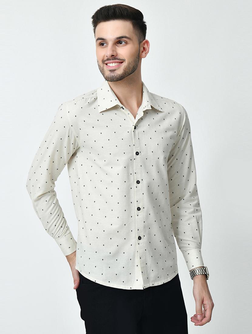 men regular fit printed long sleeve casual shirt - 21646645 - Standard Image - 2