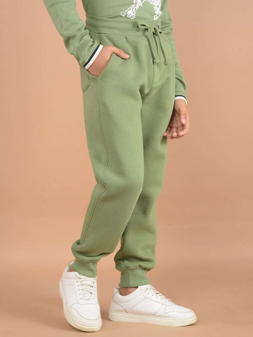 boys green solid jogger - 21646754 -  Standard Image - 2