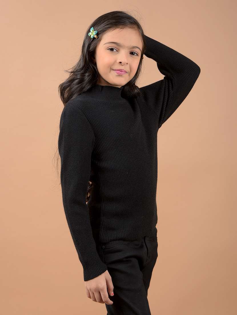 girls solids long sleeve sweater - 21646760 -  Standard Image - 2