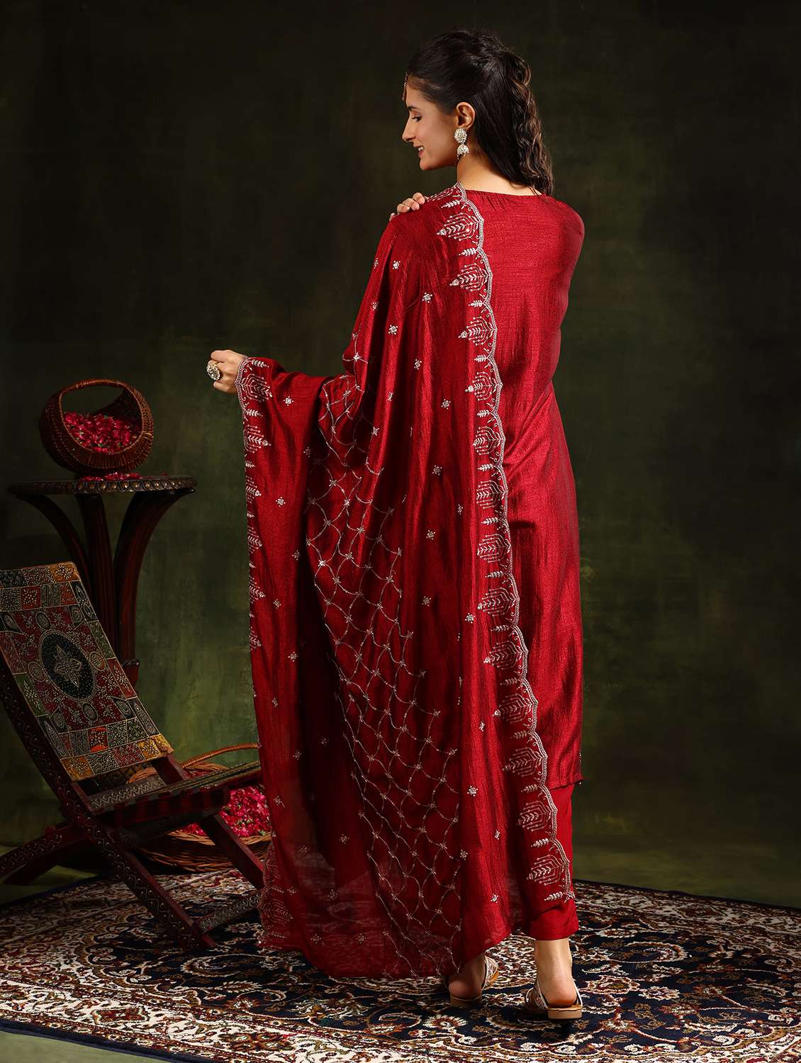 women solid with work three quarter sleeve suit set - 21646854 -  Standard Image - 2