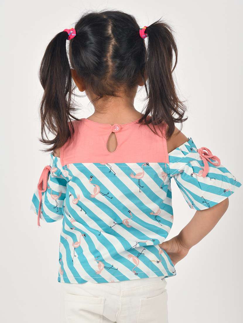 girls round neck printed top - 21646863 -  Standard Image - 2