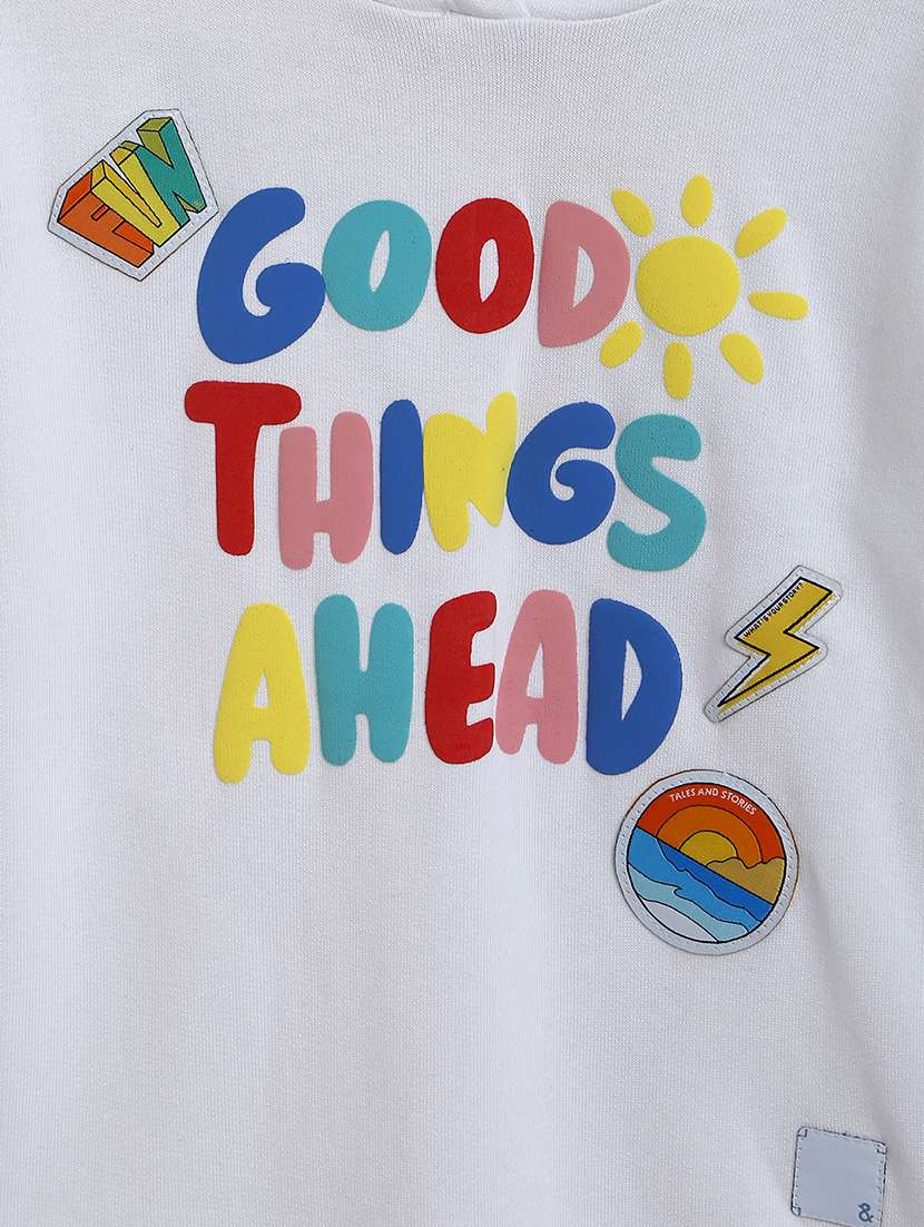 kids long sleeves front print sweatshirt - 21646879 -  Standard Image - 2