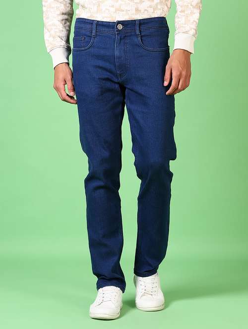 men mid rise plain slim fit jeans - 21646890 - Standard Image - 0