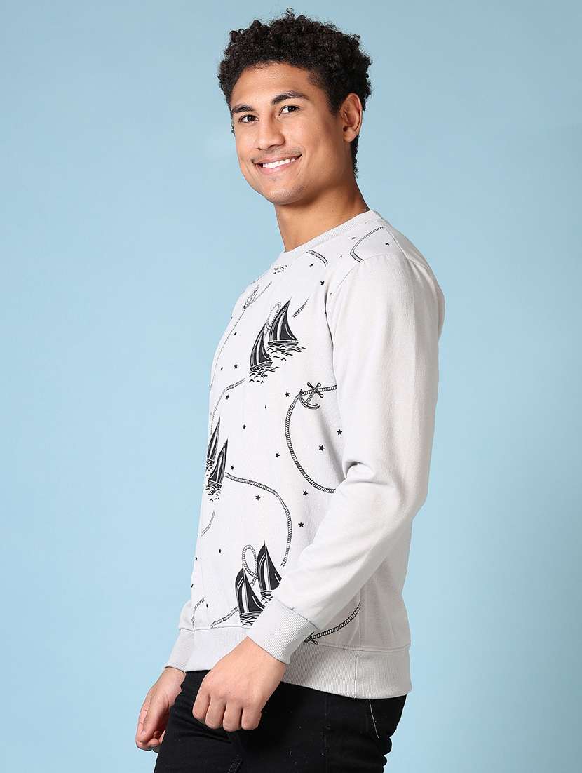 men long sleeves printed sweatshirt - 21646911 -  Standard Image - 2