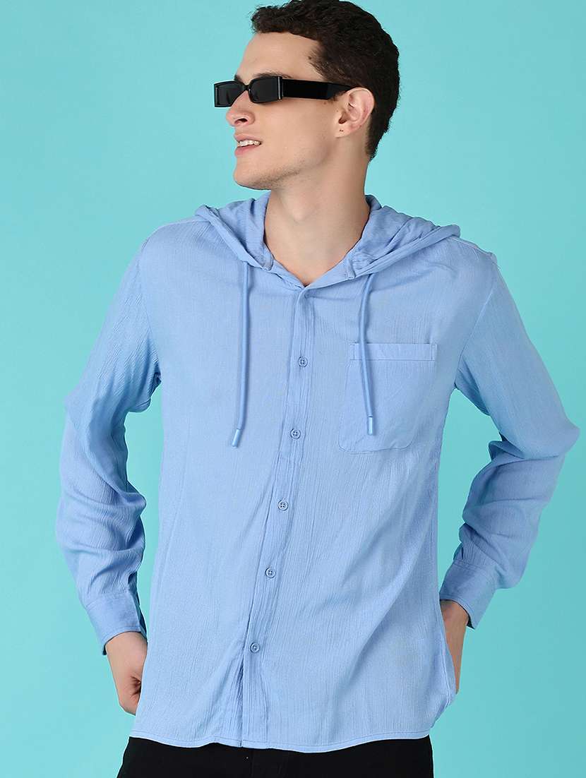 Men Long Sleeves Solid Casual Shirt - 21646920 -  Standard Image - 2