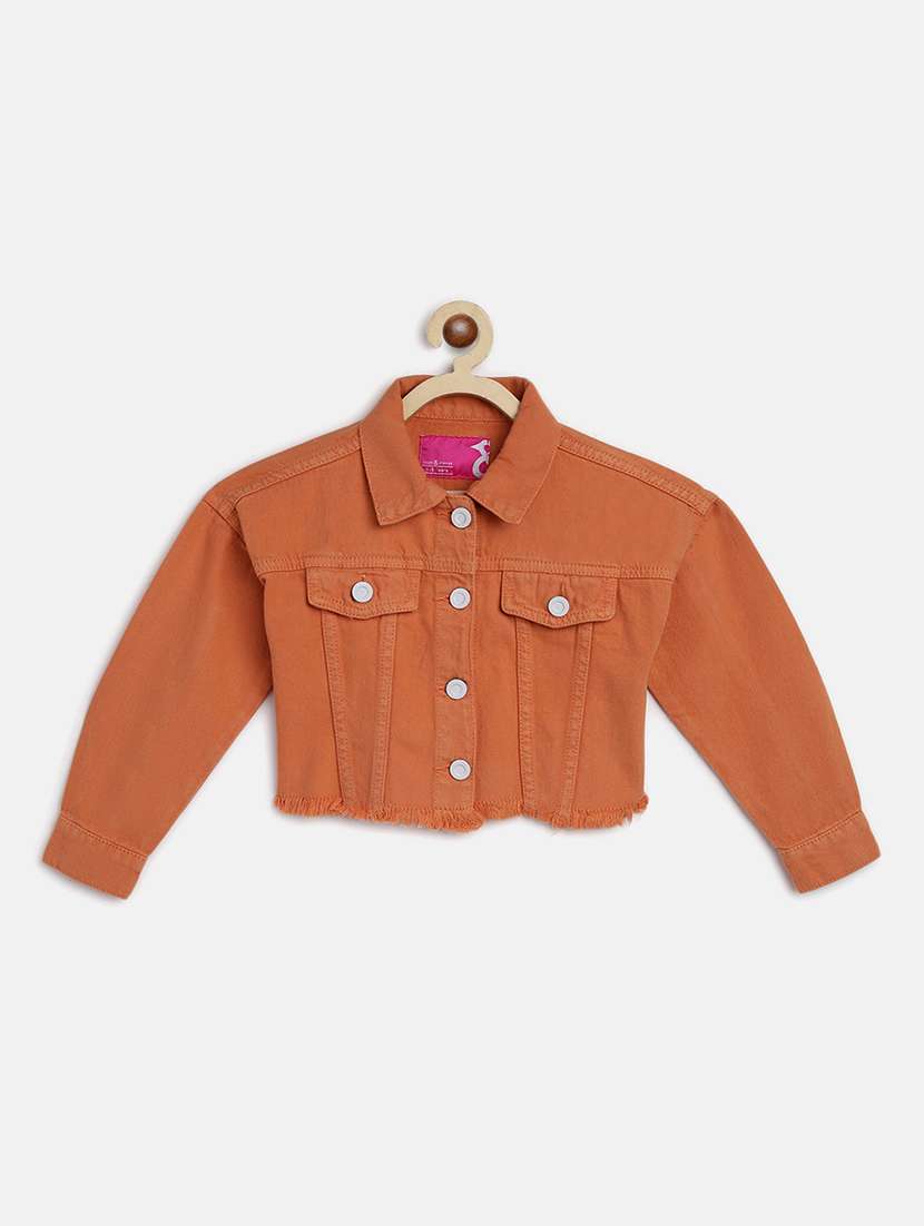 kids long sleeves denim regular jacket