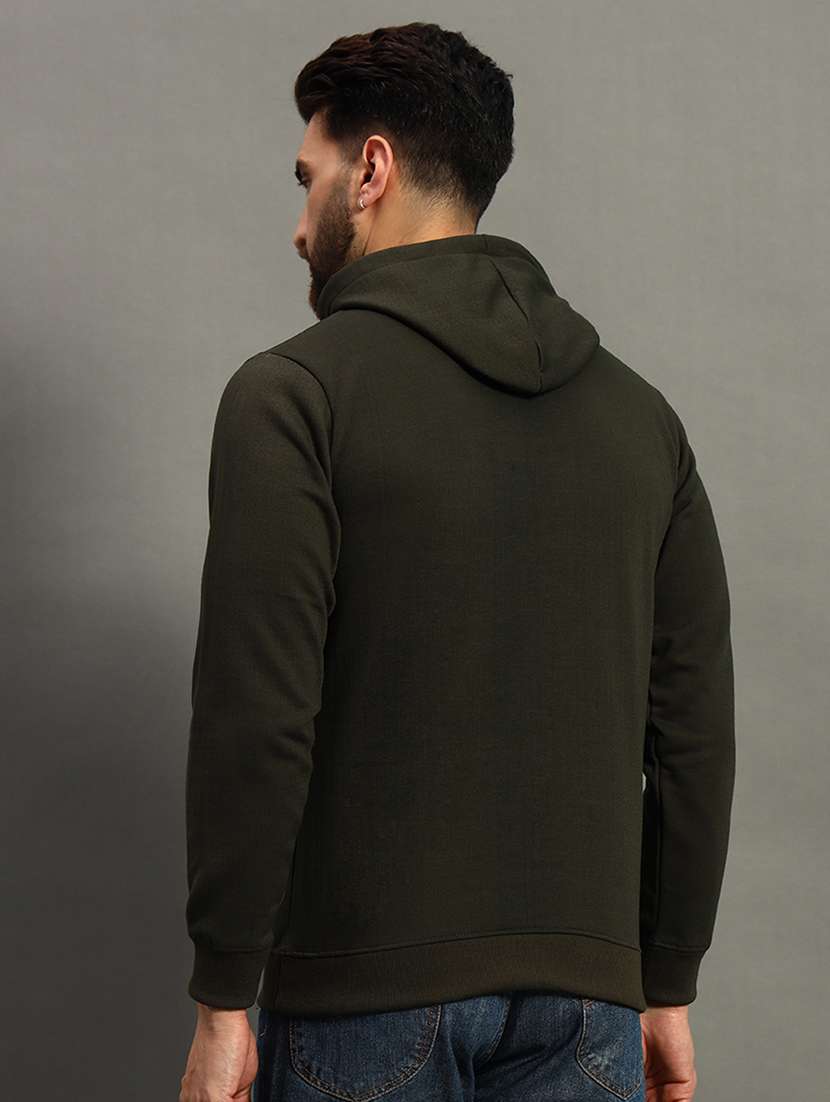 men solid regular fit hooded sweatshirt - 21647104 -  Standard Image - 2