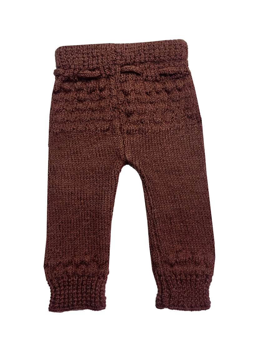 girls brown solid casual trouser - 21647199 -  Standard Image - 2