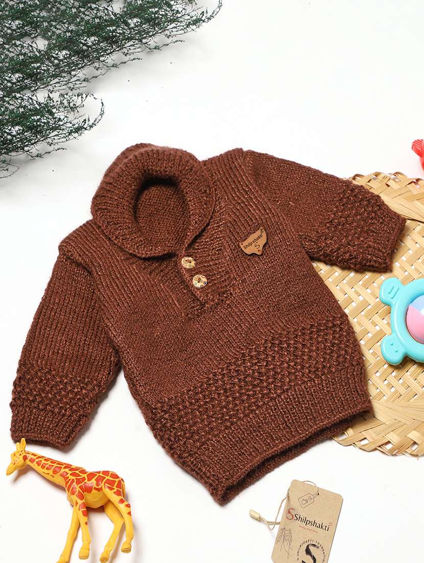 girls self design long sleeve sweater