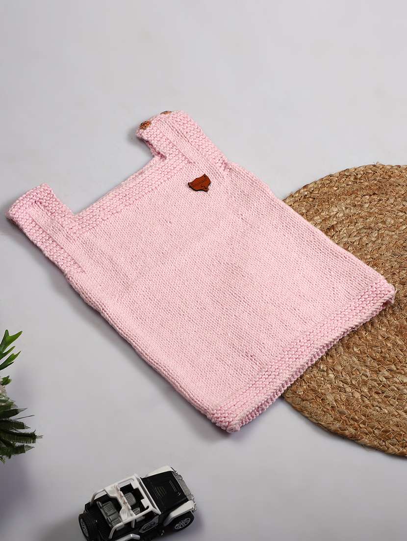 girls self design sleeveless sweater