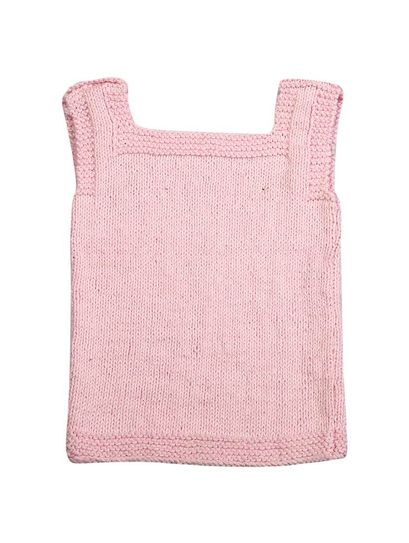 girls self design sleeveless sweater - 21647224 -  Standard Image - 2