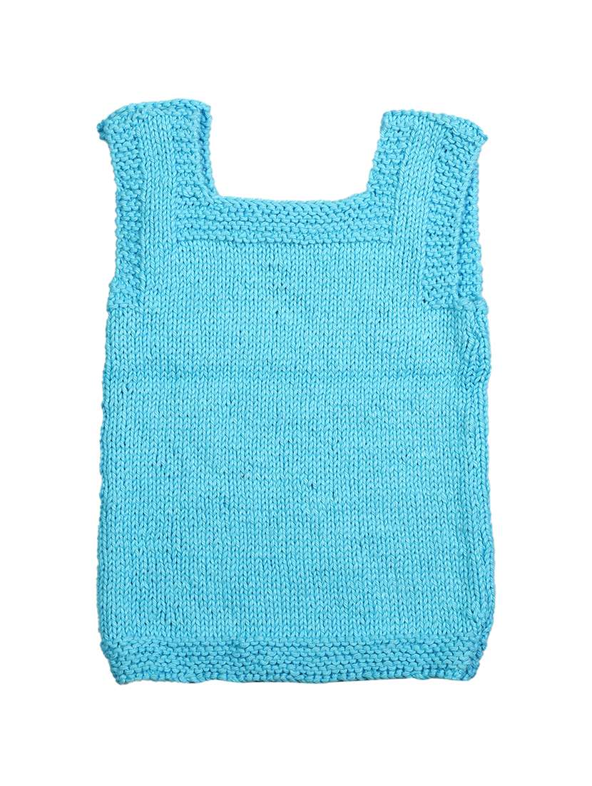 girls self design sleeveless sweater - 21647226 - Standard Image - 2