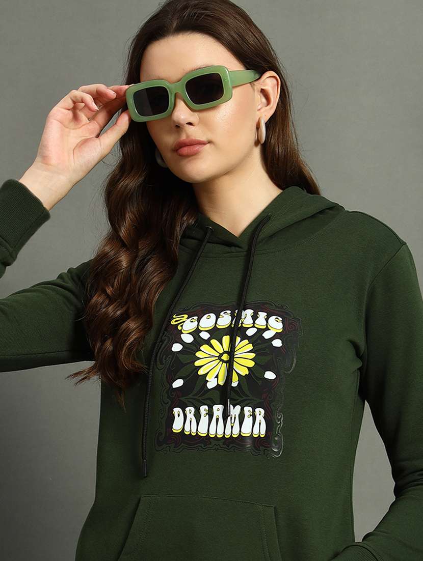 women long sleeves front print sweatshirt - 21647231 -  Standard Image - 2