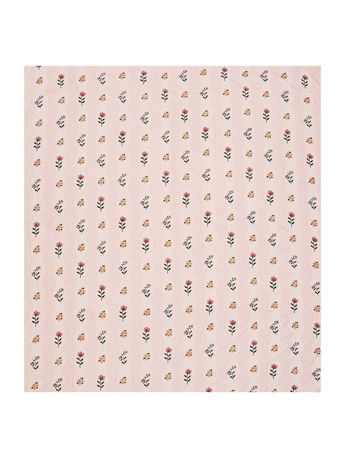 quirky home rome collection premium cotton blend 180 tc flat double wrinklefree bedsheet with 2 pillow covers, beige flower - 21647274 - Standard Image - 2