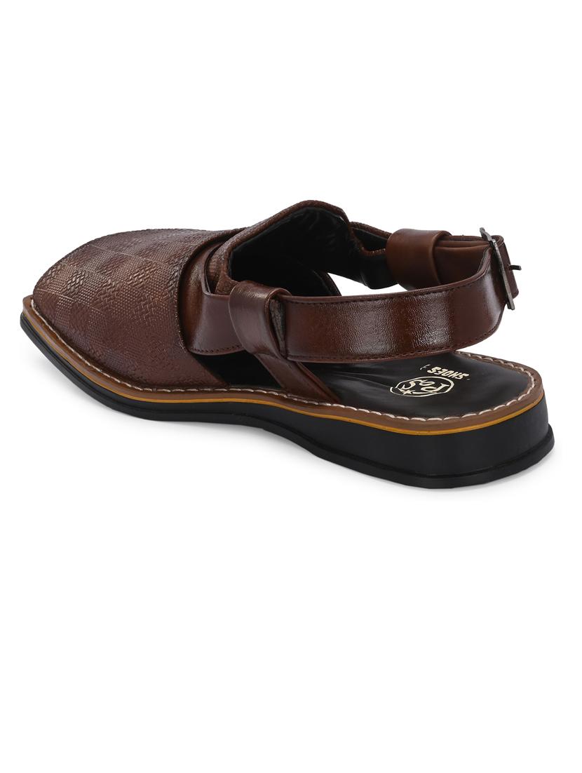 men plain back strap sandals - 21647316 - Standard Image - 2