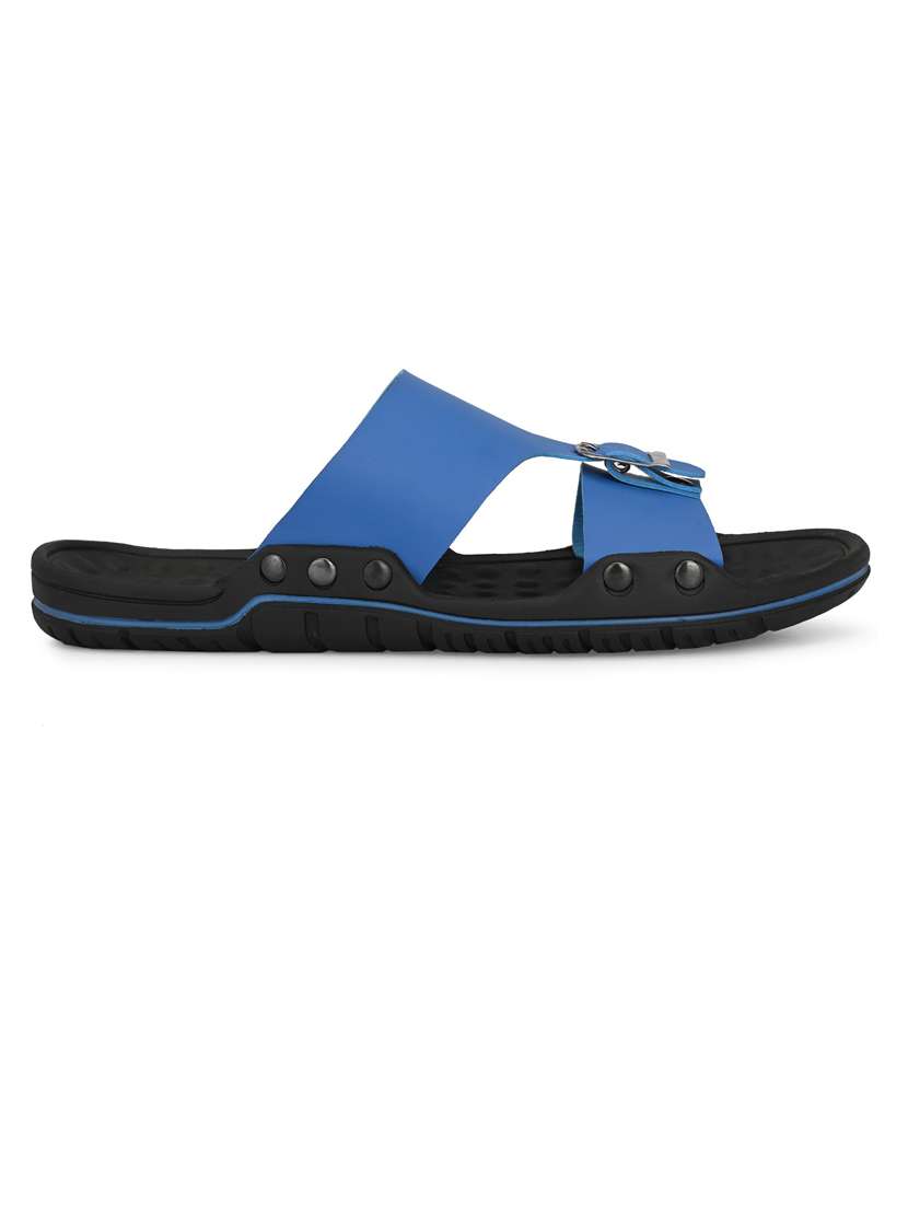 men light blue slip on sandals - 21647328 -  Standard Image - 2
