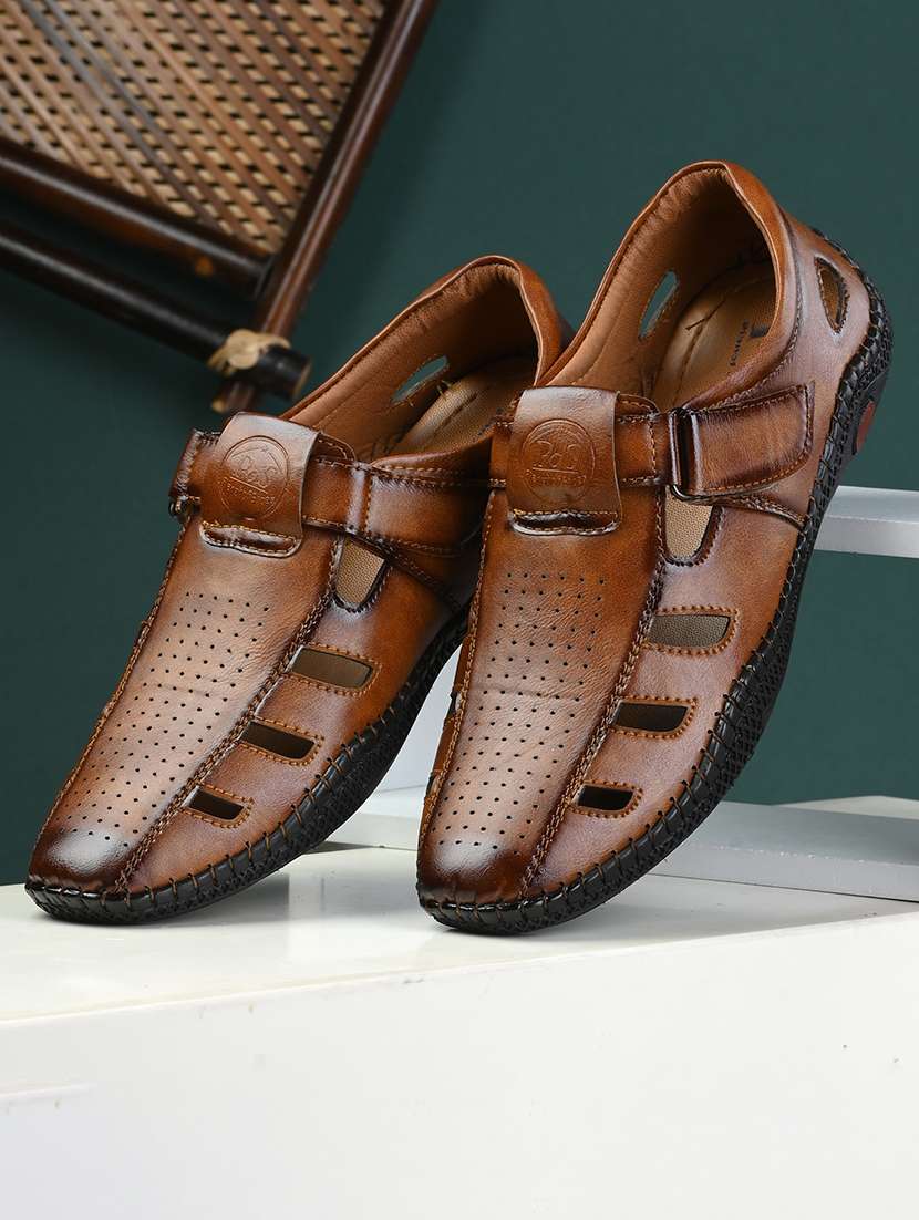 men slip on velcro sandal