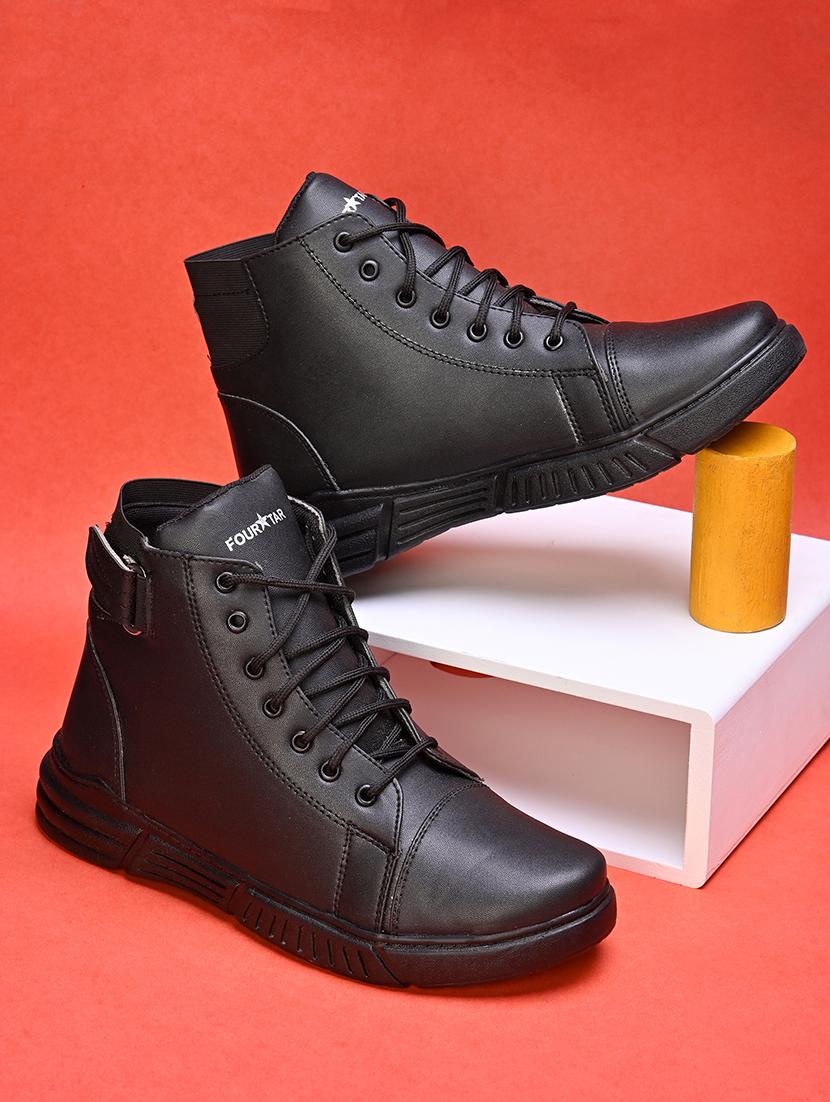 men black lace up boots - 21647358 -  Zoom Image - 0
