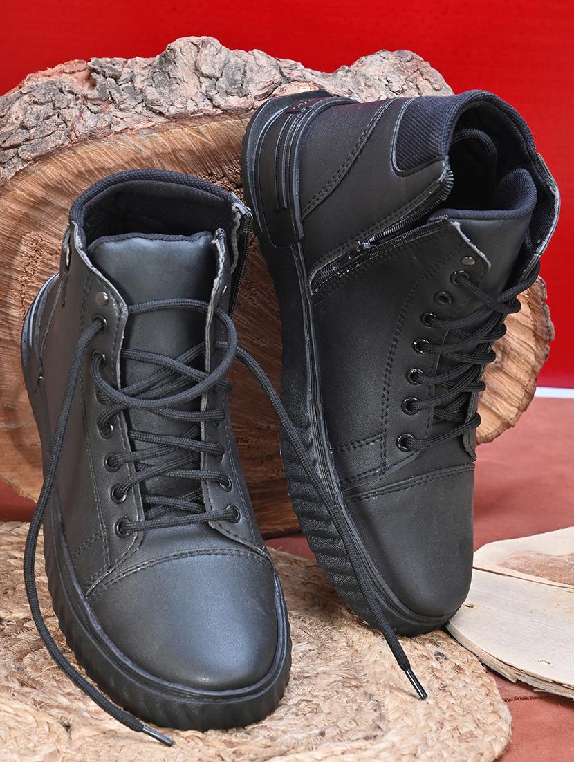 men black lace up boots - 21647358 - Standard Image - 2