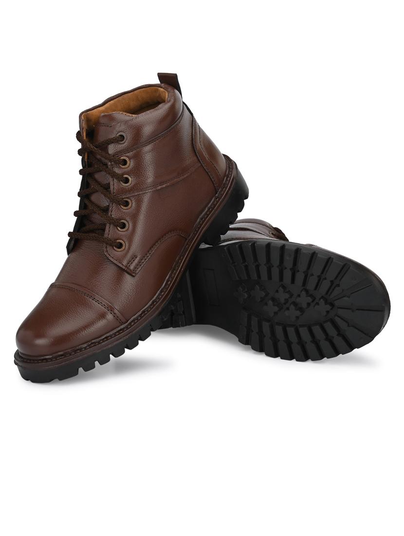 men brown lace up boots - 21647362 - Standard Image - 2