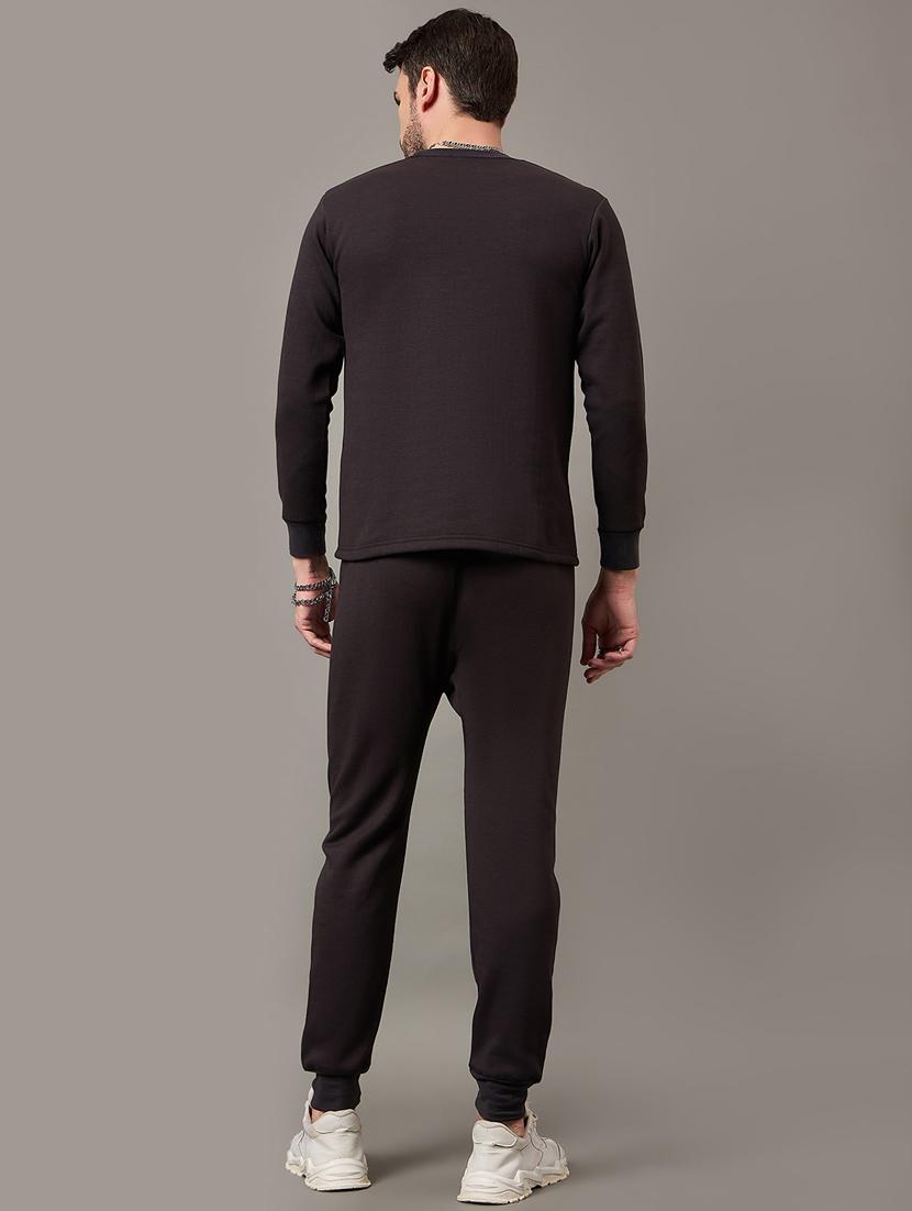 men solid fleece thermal set - 21647391 - Standard Image - 2