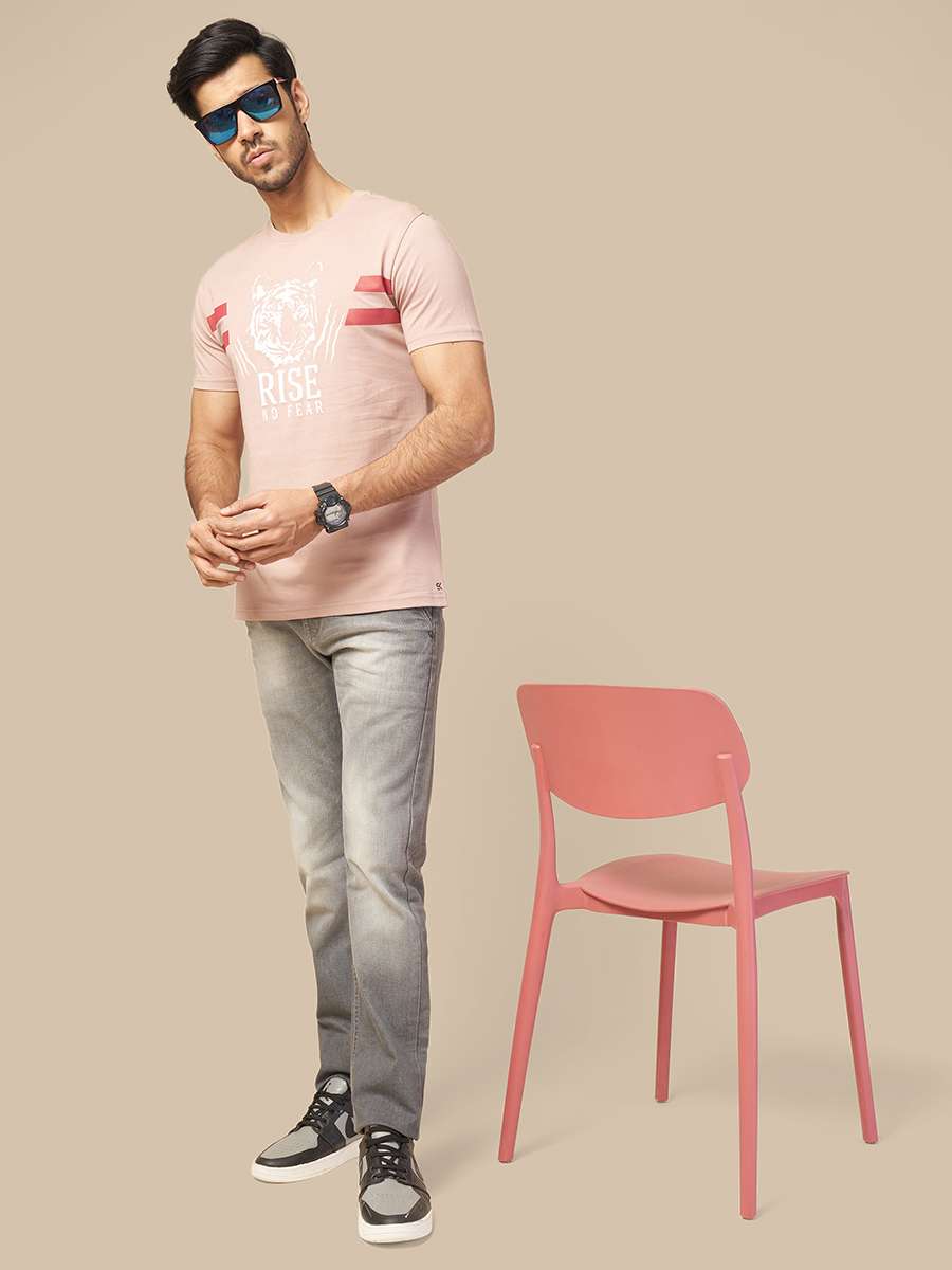 men front print short sleeve t-shirt - 21647396 -  Standard Image - 2