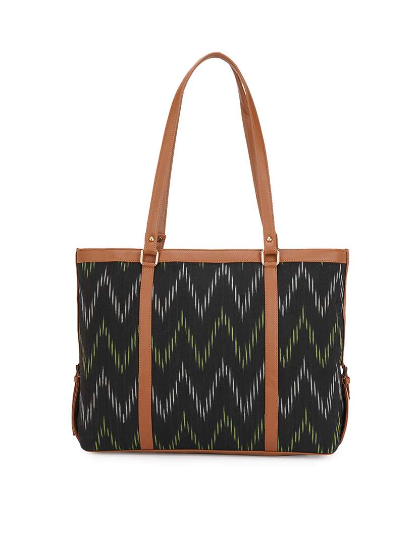 women printed laptop tote bag  