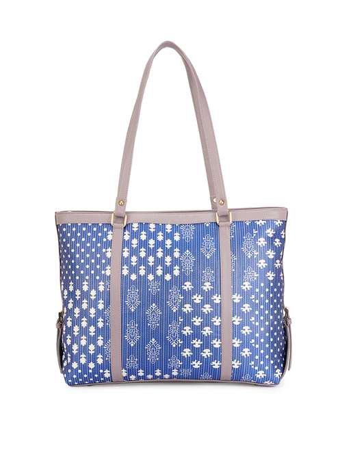 women printed laptop tote bag  