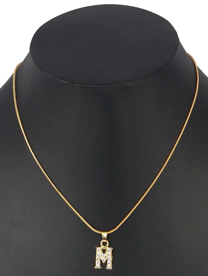 men personalized letter pendant with chain - 21647405 - Standard Image - 2
