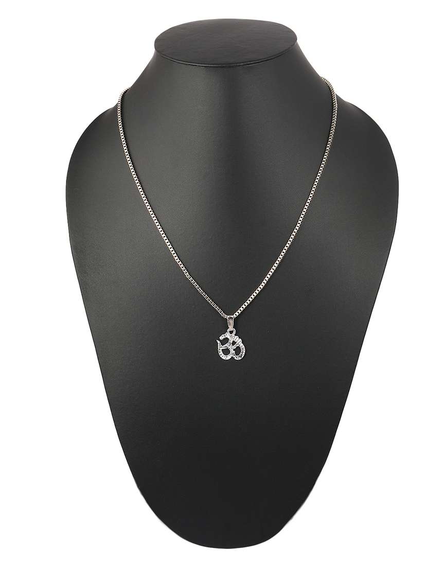 men sacred om pendant with chain - 21647408 -  Standard Image - 2