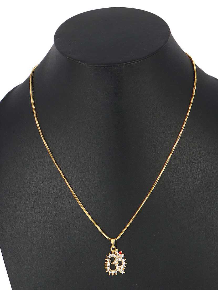 men sacred om pendant with chain - 21647409 -  Standard Image - 2