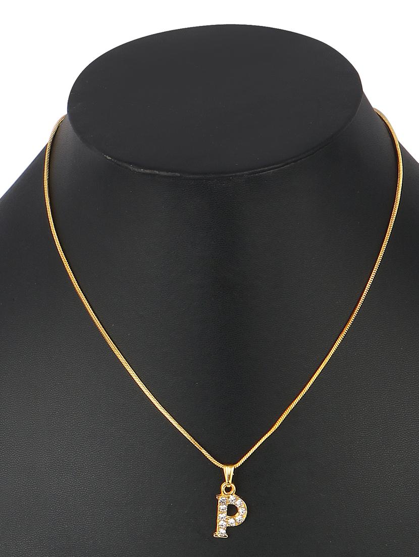 men personalized letter pendant with chain - 21647410 - Standard Image - 2