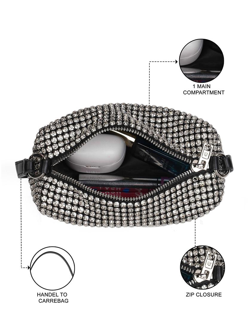 women embellished party handheld bag with detachable strap - 21648251 - Standard Image - 2
