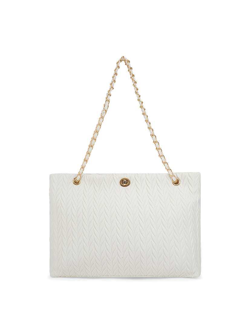 women textured leather tote bag