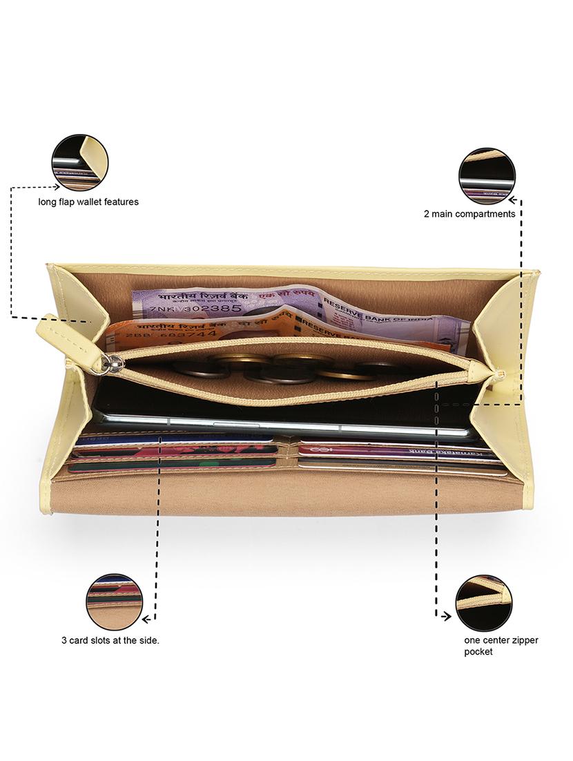 women cream leatherette wallet - 21648276 - Standard Image - 2