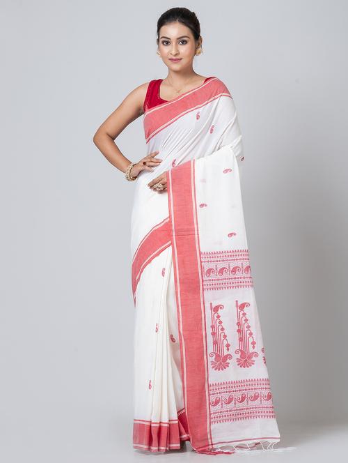 women self design handloom saree with blouse - 21648370 - Standard Image - 0