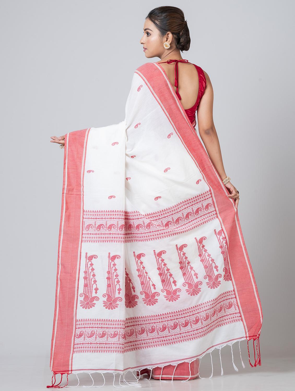 women self design handloom saree with blouse - 21648370 - Standard Image - 2