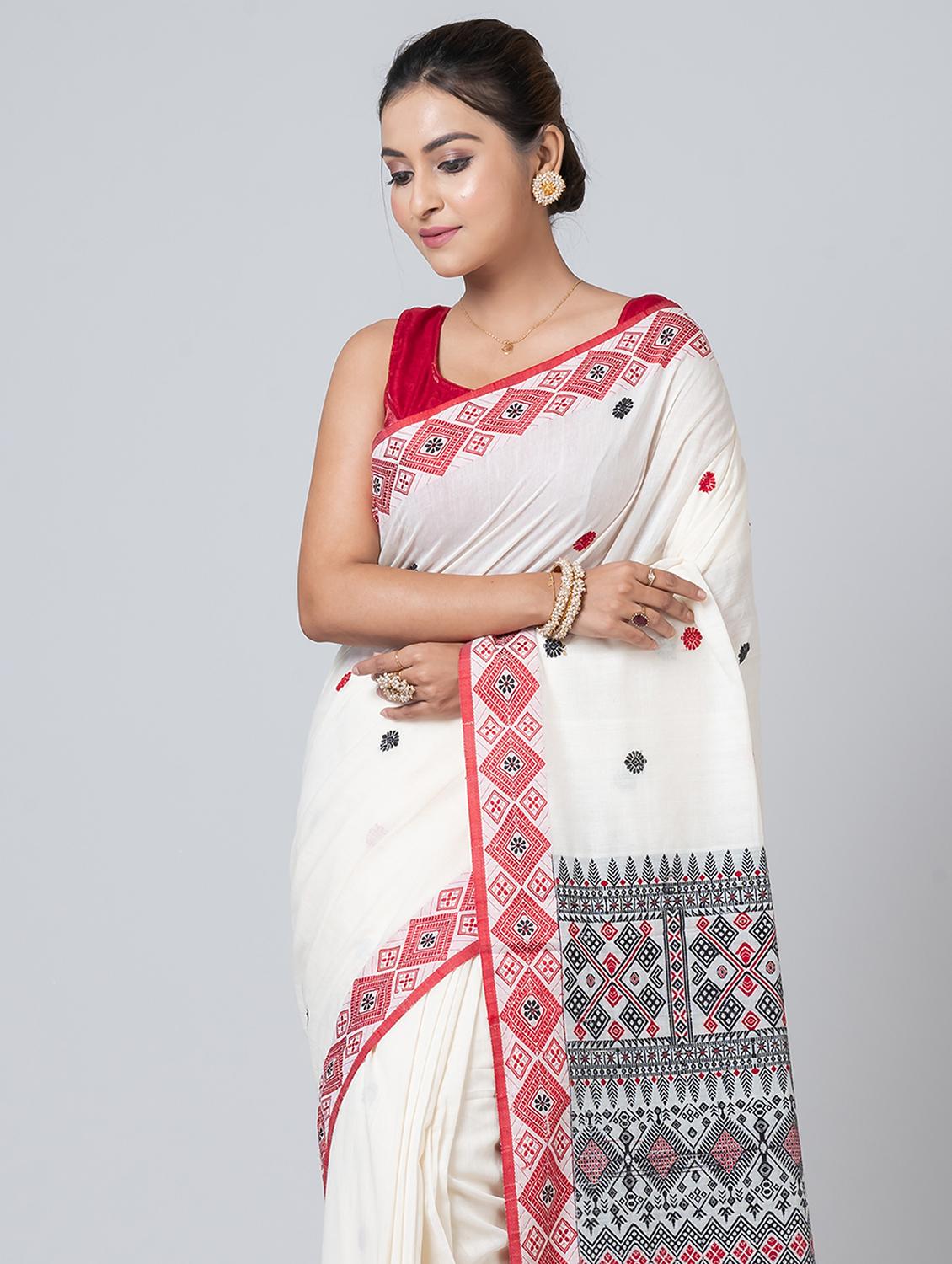 women self design handloom saree with blouse - 21648381 - Standard Image - 2
