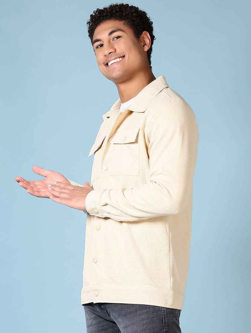 men solid long sleeve shacket - 21648464 -  Standard Image - 2