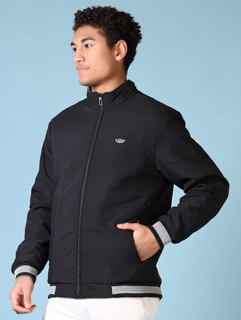 men solid long sleeve reversible bomber jacket - 21648465 -  Standard Image - 2