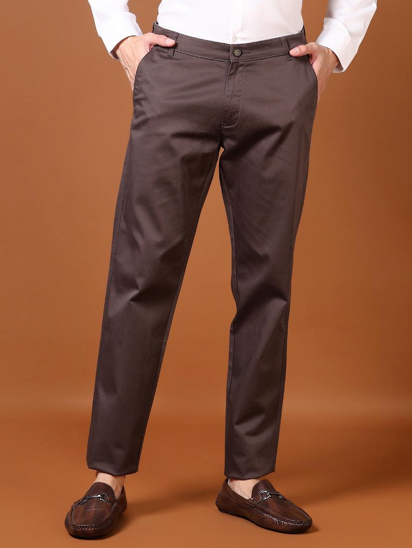 men mid rise solid chinos - 21648517 -  Zoom Image - 0
