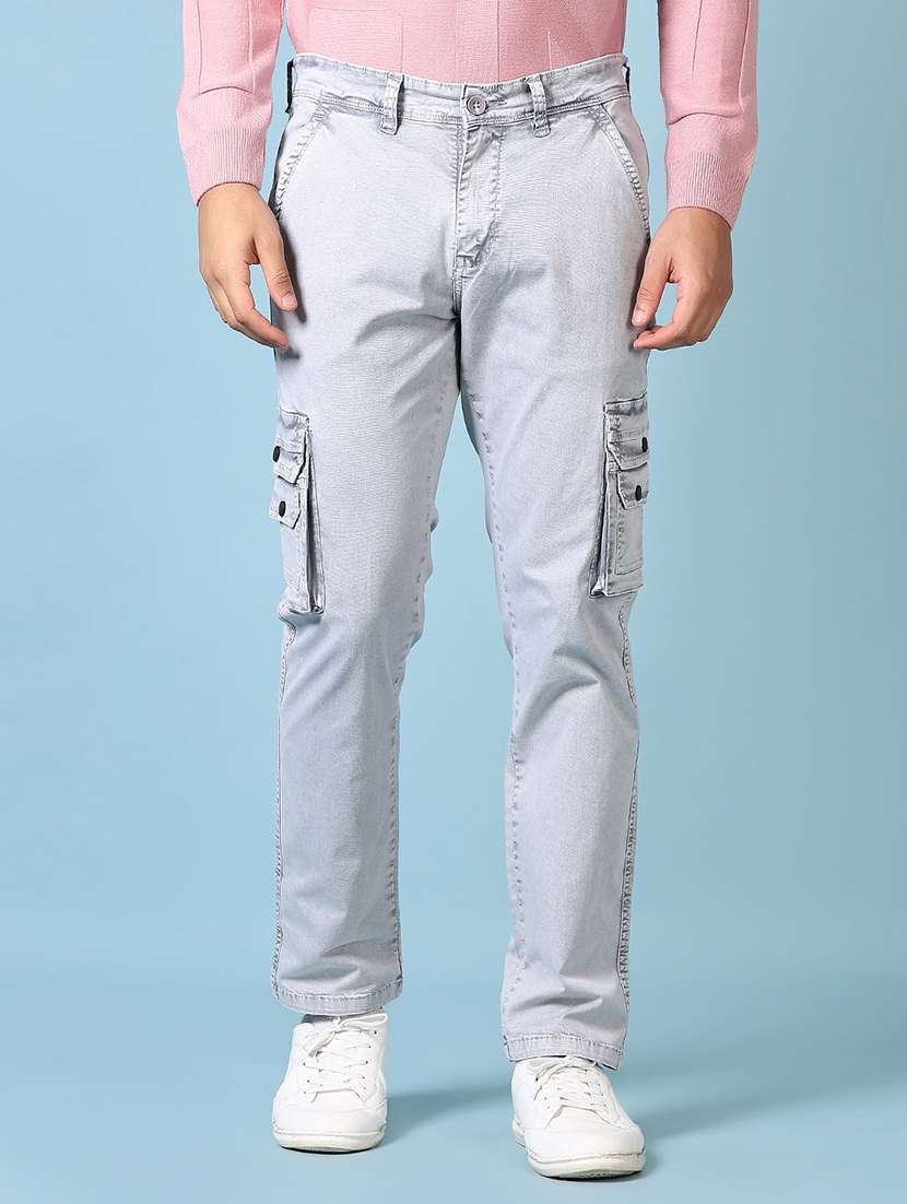 men mid rise solid cargo