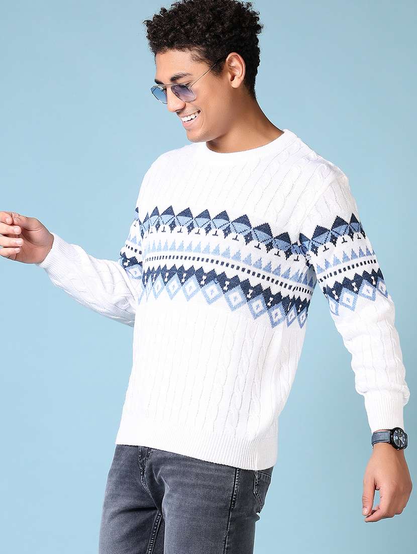 men long sleeves self design pullover - 21648564 -  Standard Image - 2