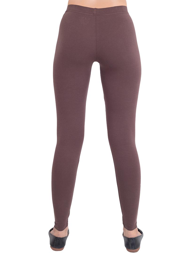 women plain mid rise ankle length leggings - 21648824 - Standard Image - 2