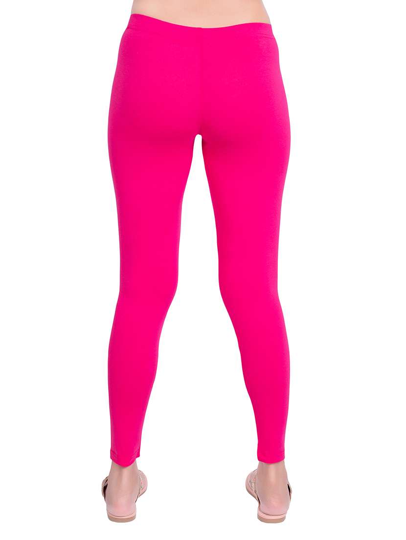 women plain mid rise ankle length leggings - 21648826 -  Standard Image - 2
