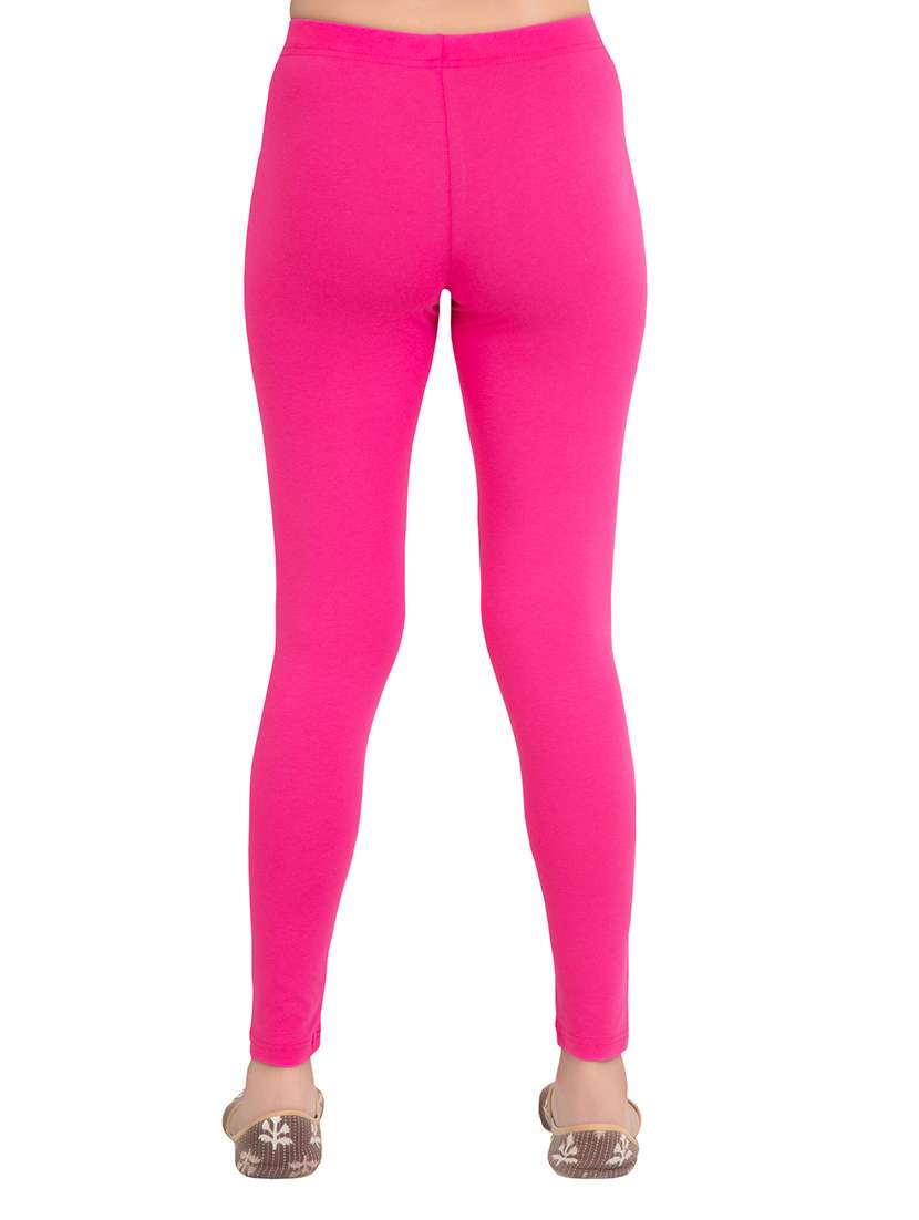 women plain mid rise ankle length leggings - 21648841 -  Standard Image - 2